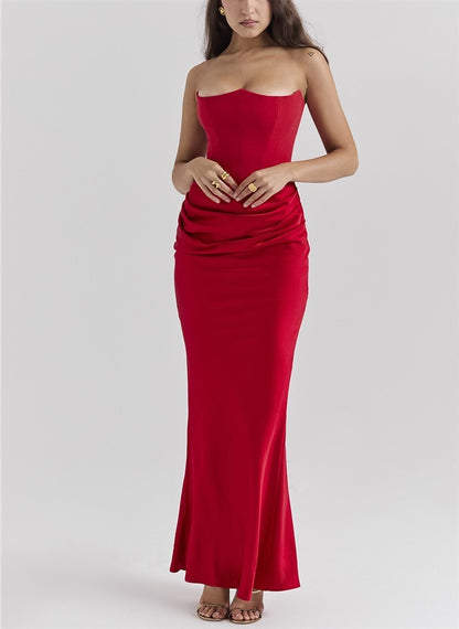 Top Long Dress – Sexy Bandeau Backless Evening Gown