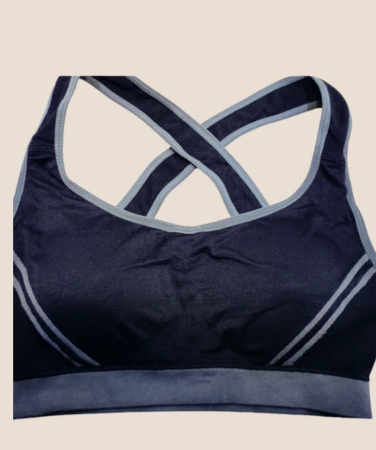 Seamless Padded Sports Bra Stretch Cotton Gym Top