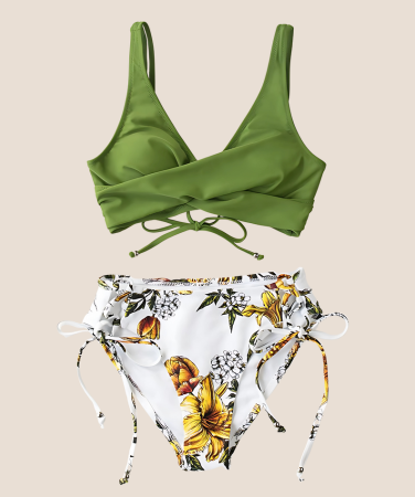 Cross-Front Lace-Up Bikini Hot Summer Swim Must-Have