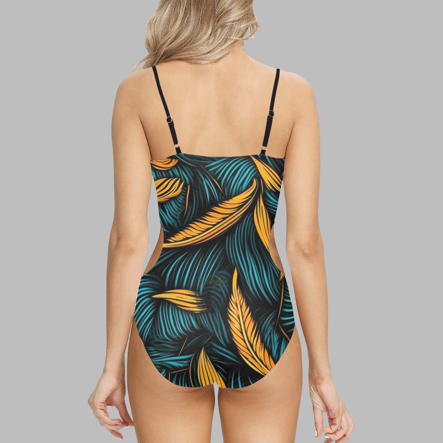 Lookiee Cut-Out Spaghetti Swimsuit