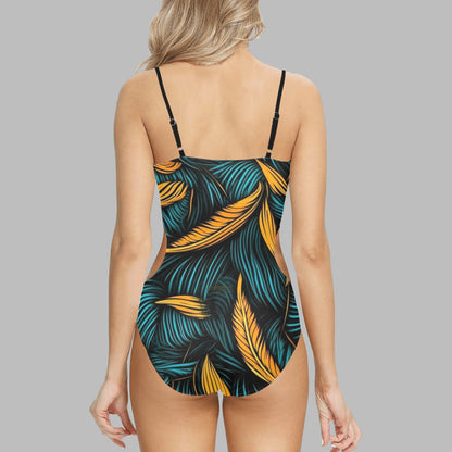 Lookiee Cut-Out Spaghetti Swimsuit