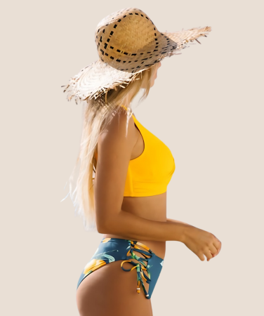 Cross-Front Lace-Up Bikini Hot Summer Swim Must-Have