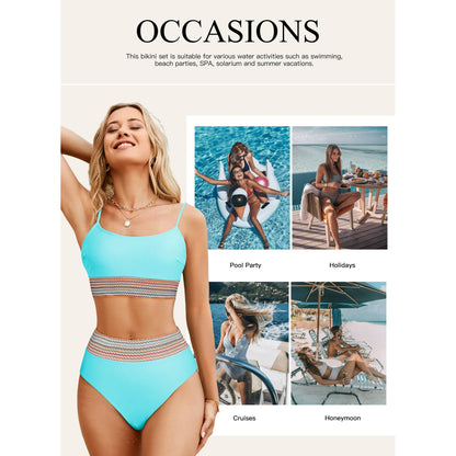 Stylish High-Waist Bikini Set