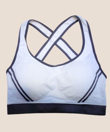 Seamless Padded Sports Bra Stretch Cotton Gym Top