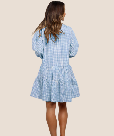 Stylish Plaid V - Neck Ruffle Dress Shop This Ad Deal