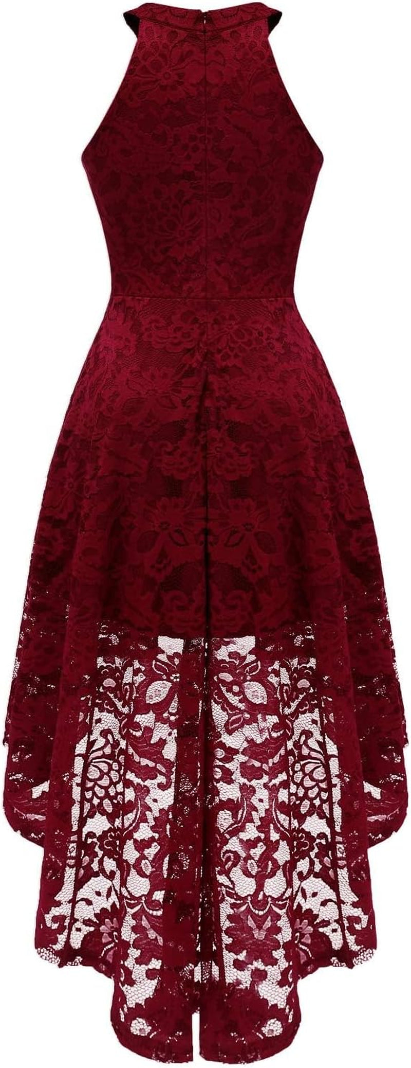 Glam Halter Lace Party Dress