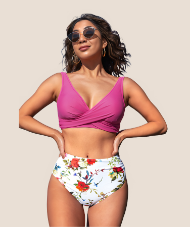 Cross-Front Lace-Up Bikini Hot Summer Swim Must-Have