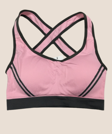 Seamless Padded Sports Bra Stretch Cotton Gym Top