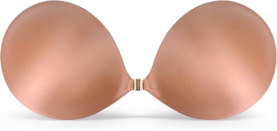 Niidor Adhesive Strapless Bra for Women Sticky Invisible Push up Silicone Bra for Backless Dress 2025 Upgraded Clasp Bras