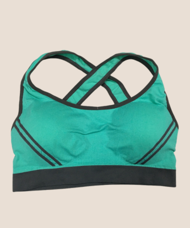 Seamless Padded Sports Bra Stretch Cotton Gym Top
