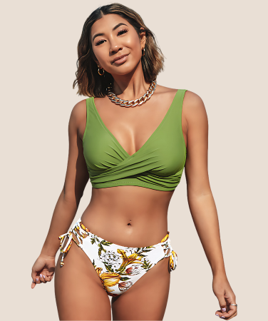 Cross-Front Lace-Up Bikini Hot Summer Swim Must-Have