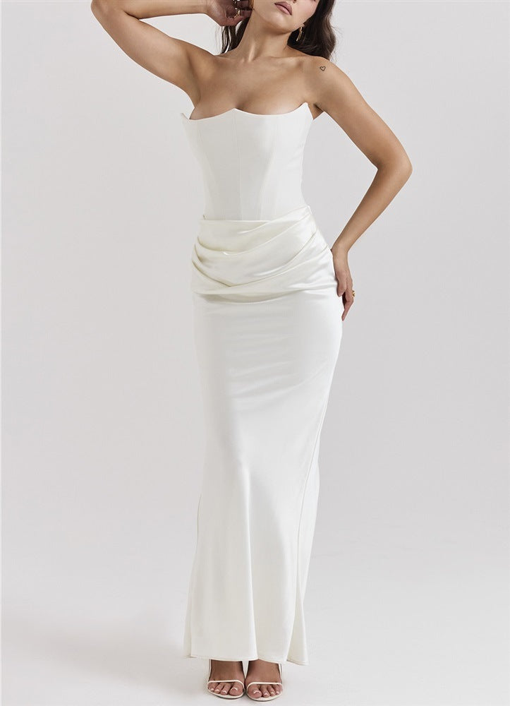 Top Long Dress – Sexy Bandeau Backless Evening Gown