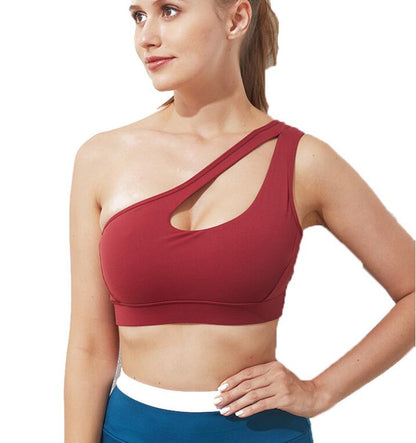 Lookiee One-Shoulder High‑Impact Sports Bra