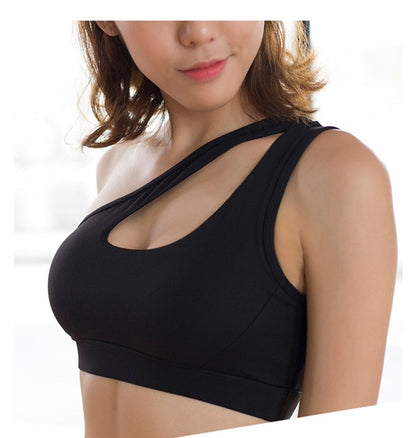 Lookiee One-Shoulder High‑Impact Sports Bra