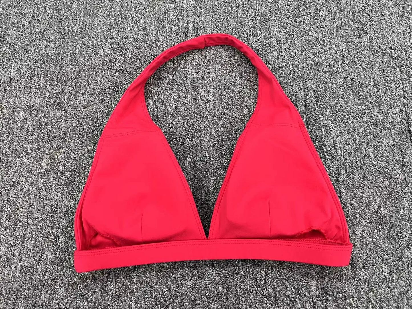 Sexy V-Neck Halter Gym Bra – White