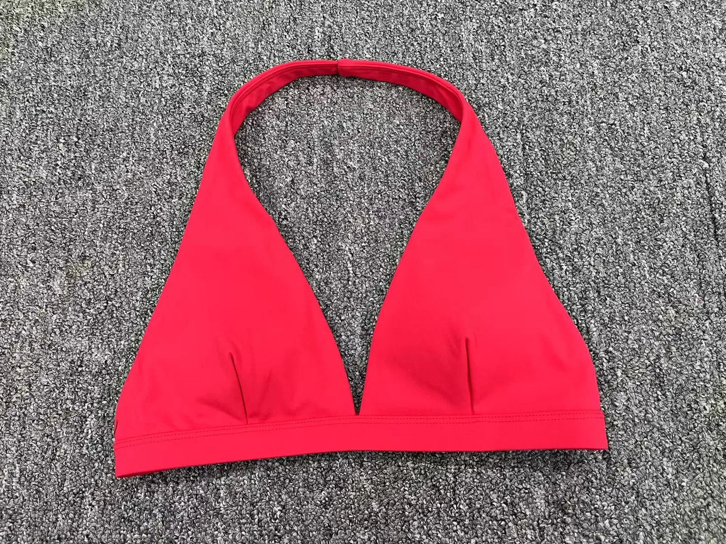 Sexy V-Neck Halter Gym Bra – White