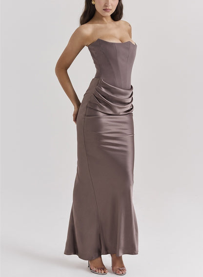 Top Long Dress – Sexy Bandeau Backless Evening Gown