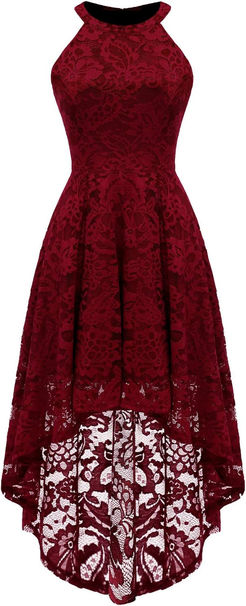 Glam Halter Lace Party Dress