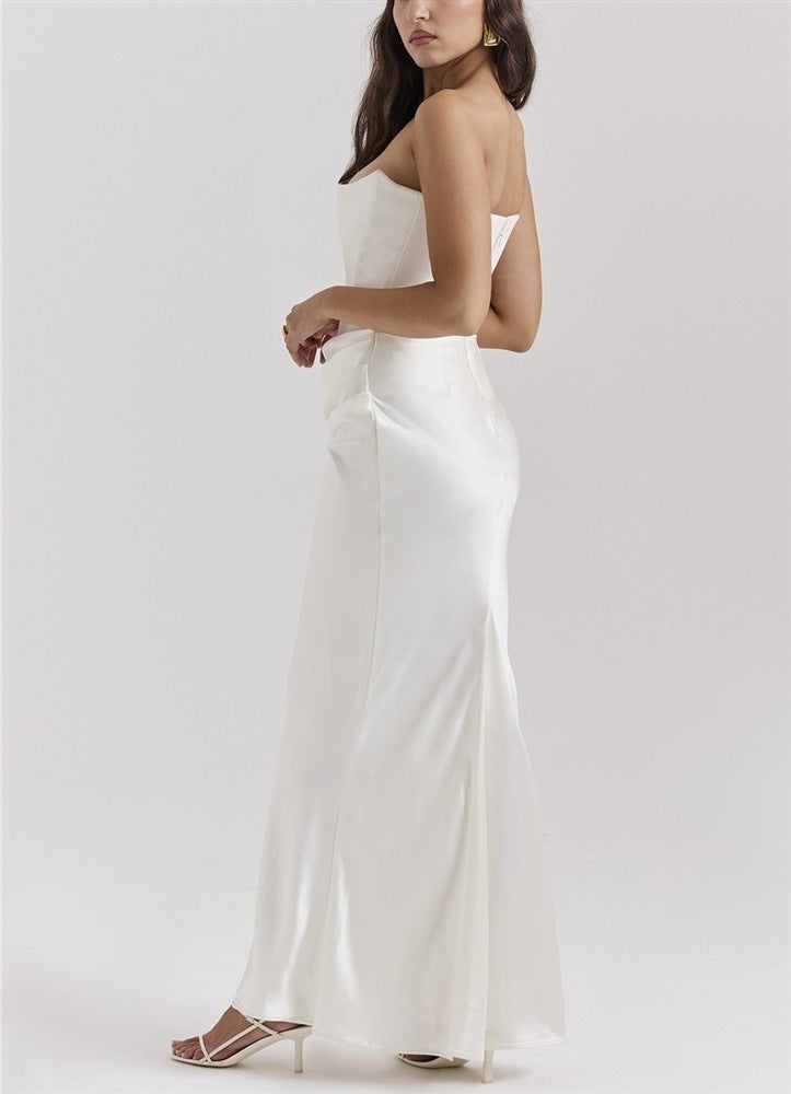 Top Long Dress – Sexy Bandeau Backless Evening Gown