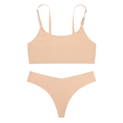 Sexy Ice Silk Bra & Thong Set Limited Ad Offer