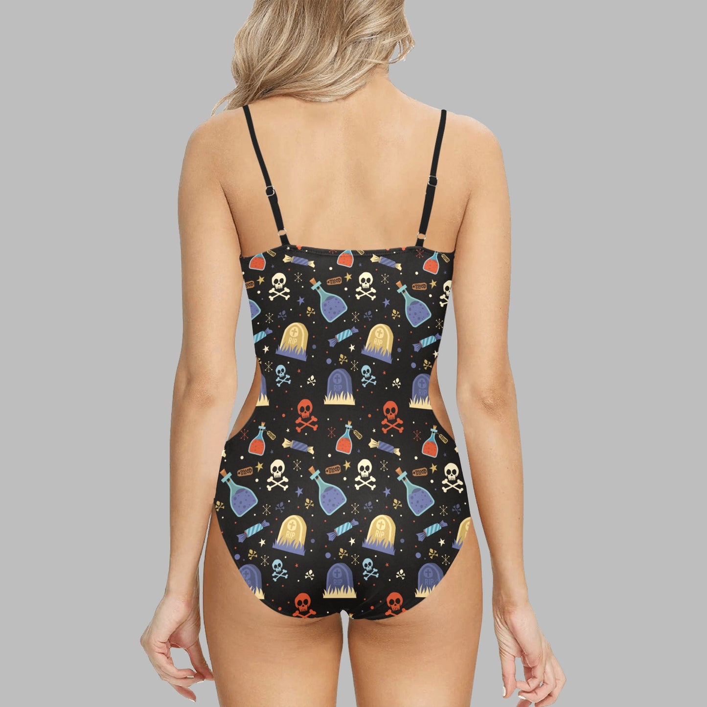 Lookiee Cut-Out Spaghetti Swimsuit