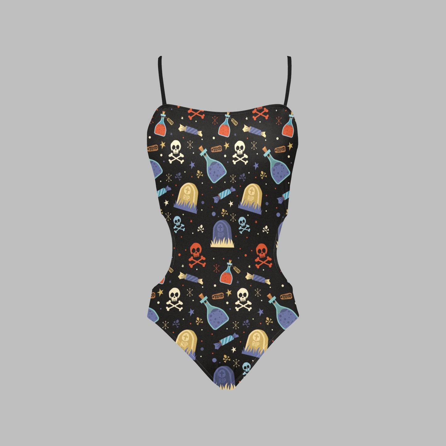 Lookiee Cut-Out Spaghetti Swimsuit