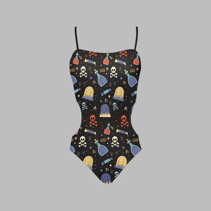 Lookiee Cut-Out Spaghetti Swimsuit